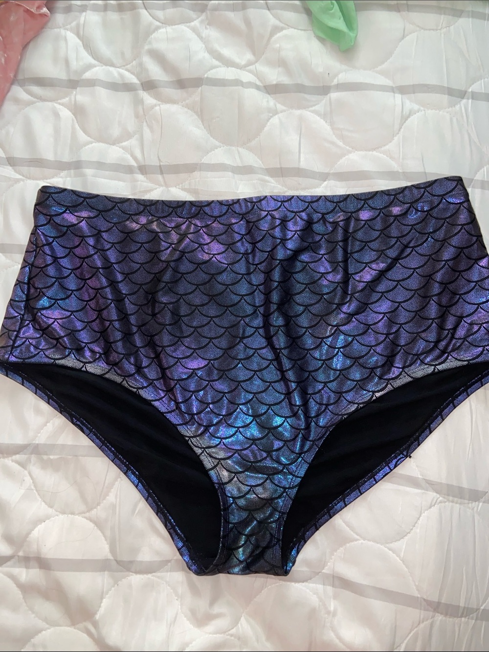 TORRID METALLIC MERMAID BIKINI BOTTOMS Blue & Purple High Waist 18/20